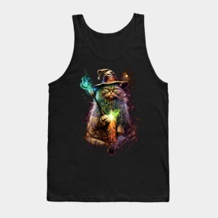 Portrait of a Wizard Cat Painting Tank Top